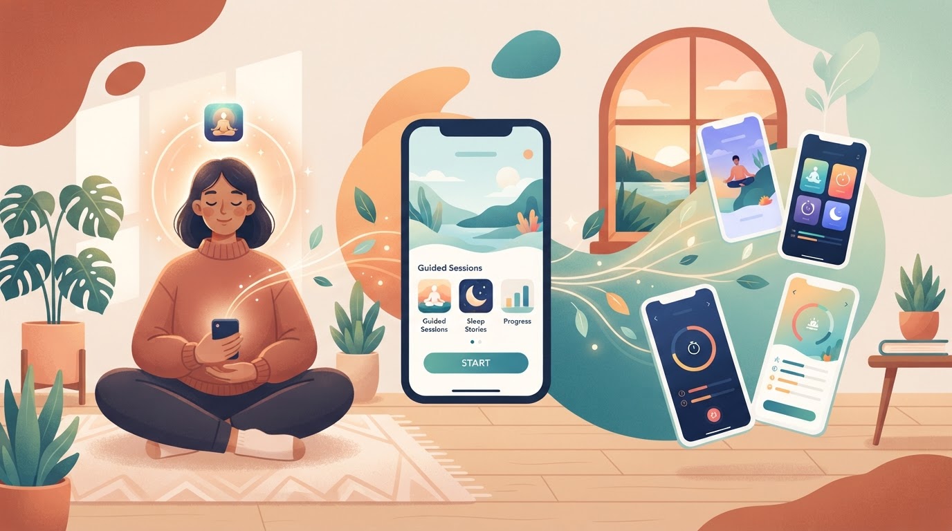Apps de meditación comparadas: cuál elegir en 2024